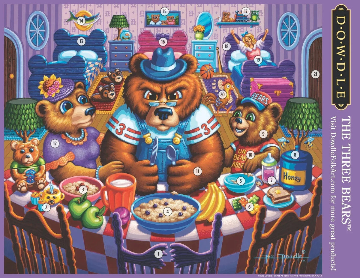 The Three Bears 500 Piece Jigsaw Puzzle by Dowdle