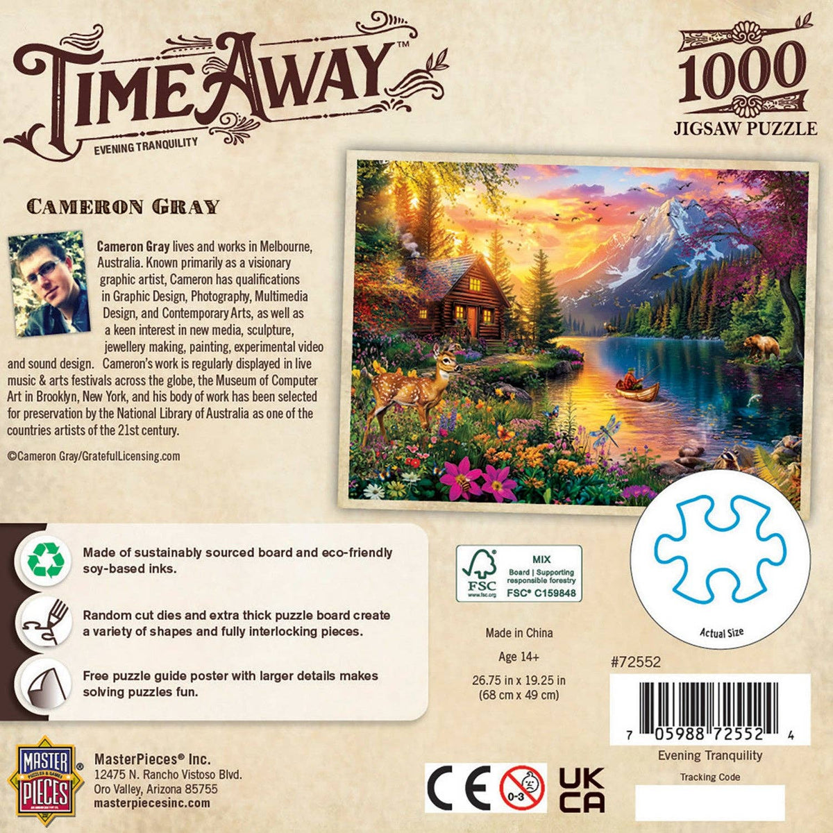 Time Away Evening Tranquility 1000 Piece Jigsaw Puzzle | Masterpieces Puzzles