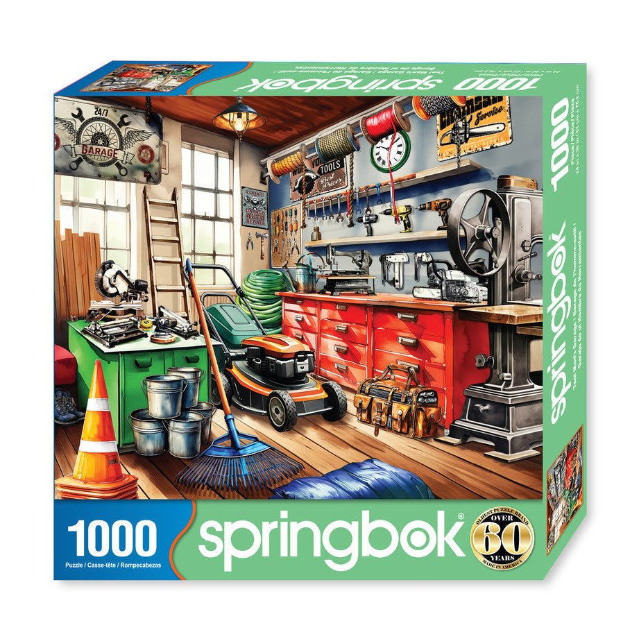 Toolman's Garage 1000 Piece Jigsaw Puzzle by Springbok Puzzles