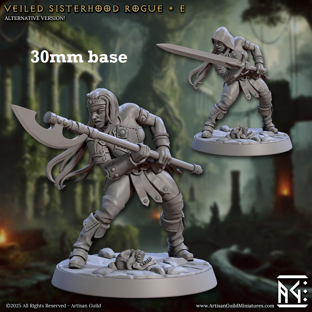 Veiled Sisterhood Rogue: Sculpt E (Female Human Fighter)