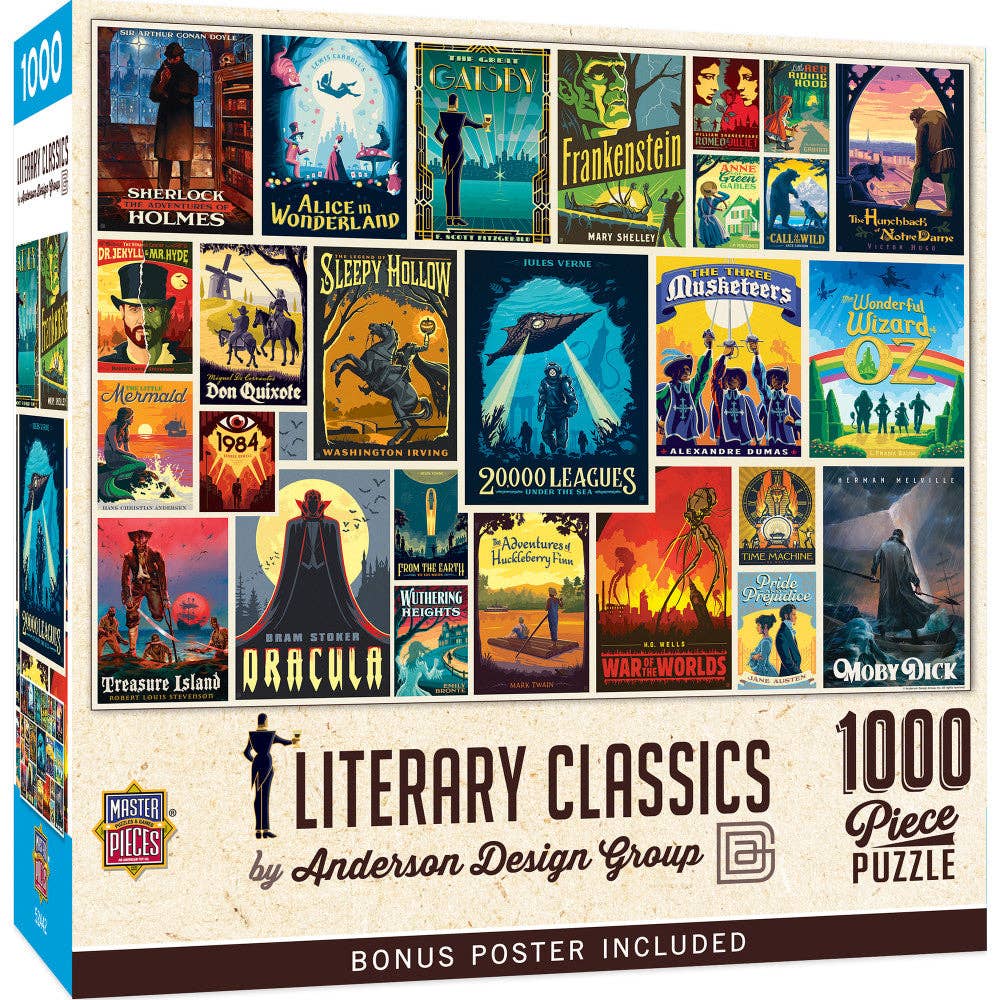 Vintage Posters - Literary Classics 1000 Piece Jigsaw Puzzle | Masterpieces Puzzles