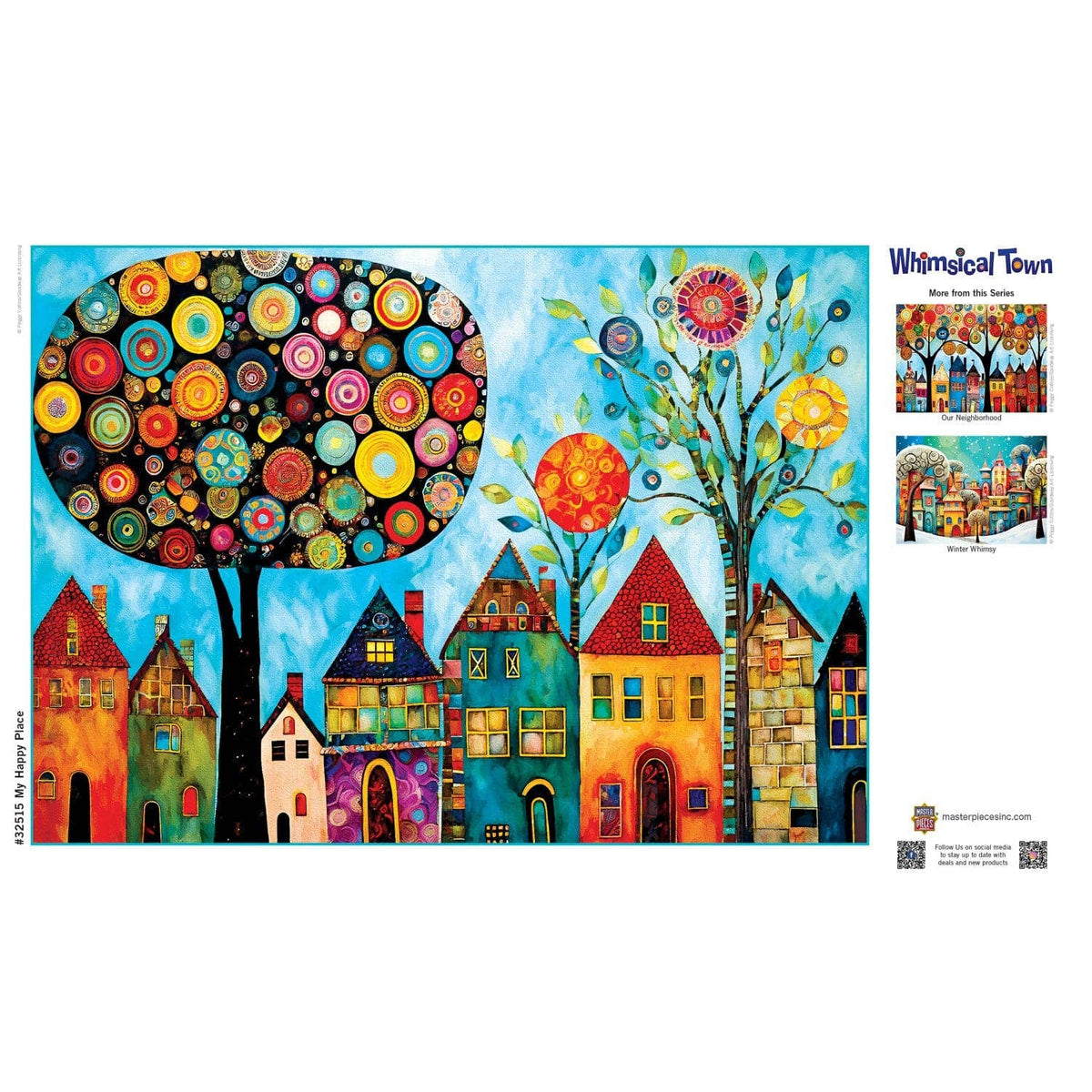 Whimsical Town - My Happy Place 500 Piece Jigsaw Puzzle by Masterpieces Puzzles