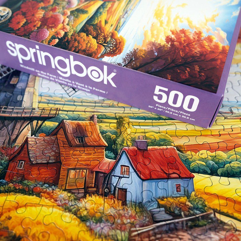 Windmill On The Farm 500 Piece Jigsaw Puzzle by Springbok Puzzles