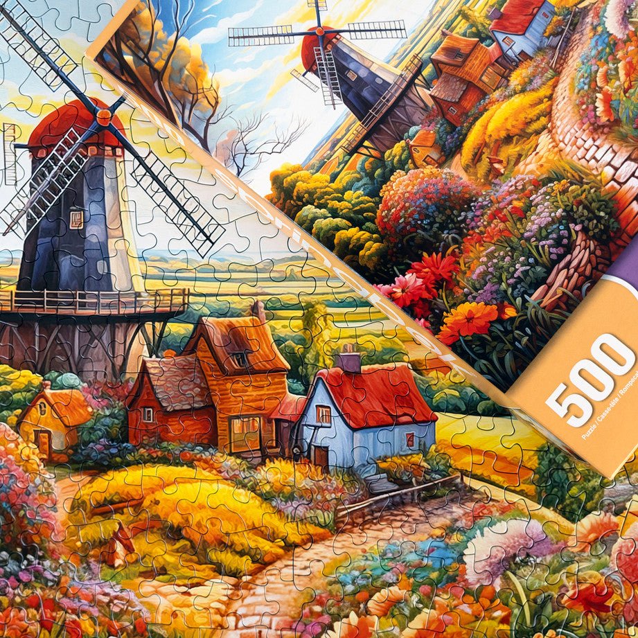 Windmill On The Farm 500 Piece Jigsaw Puzzle by Springbok Puzzles