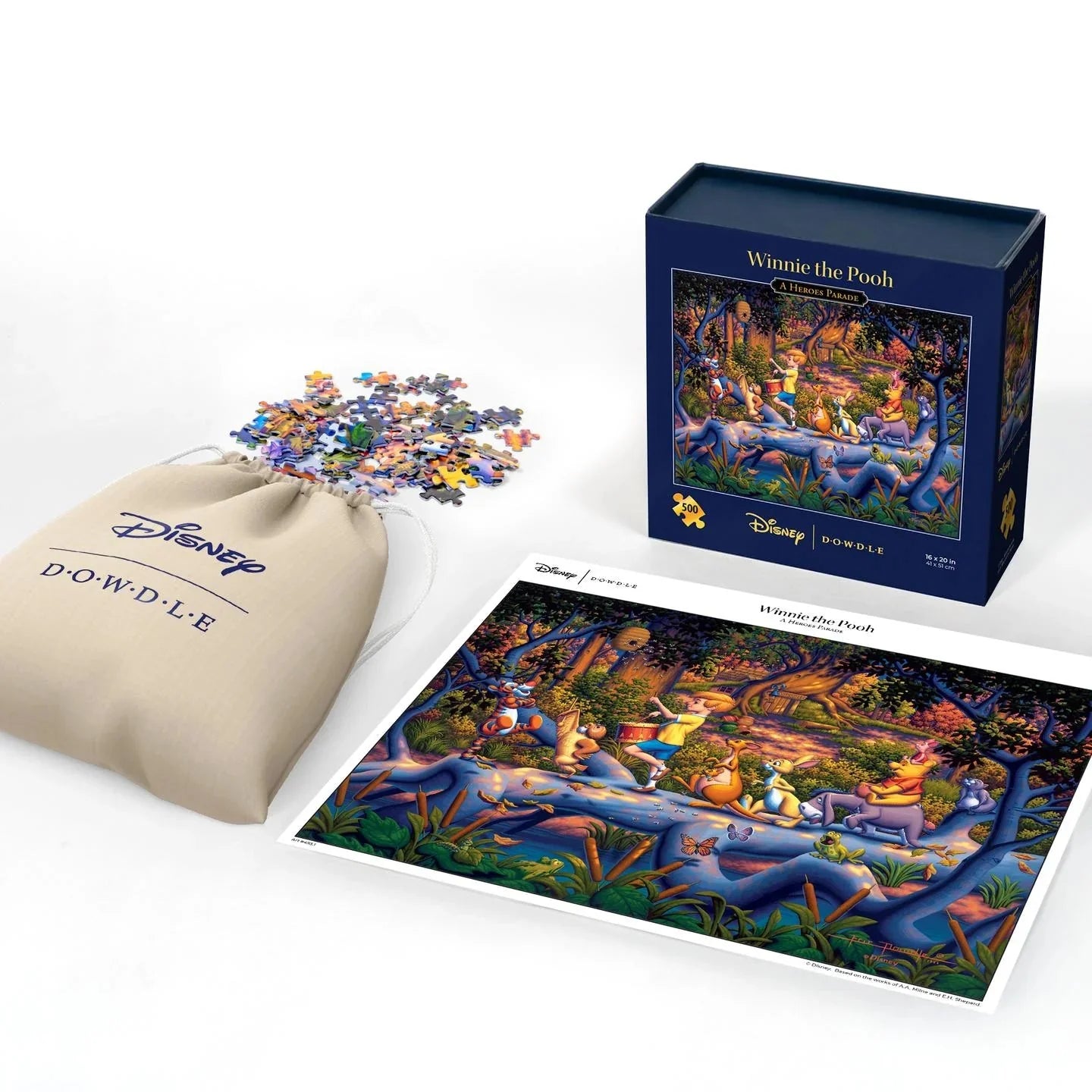 Winnie the Pooh – A Heroes Parade 500 Piece Jigsaw Puzzle by Disney and Dowdle