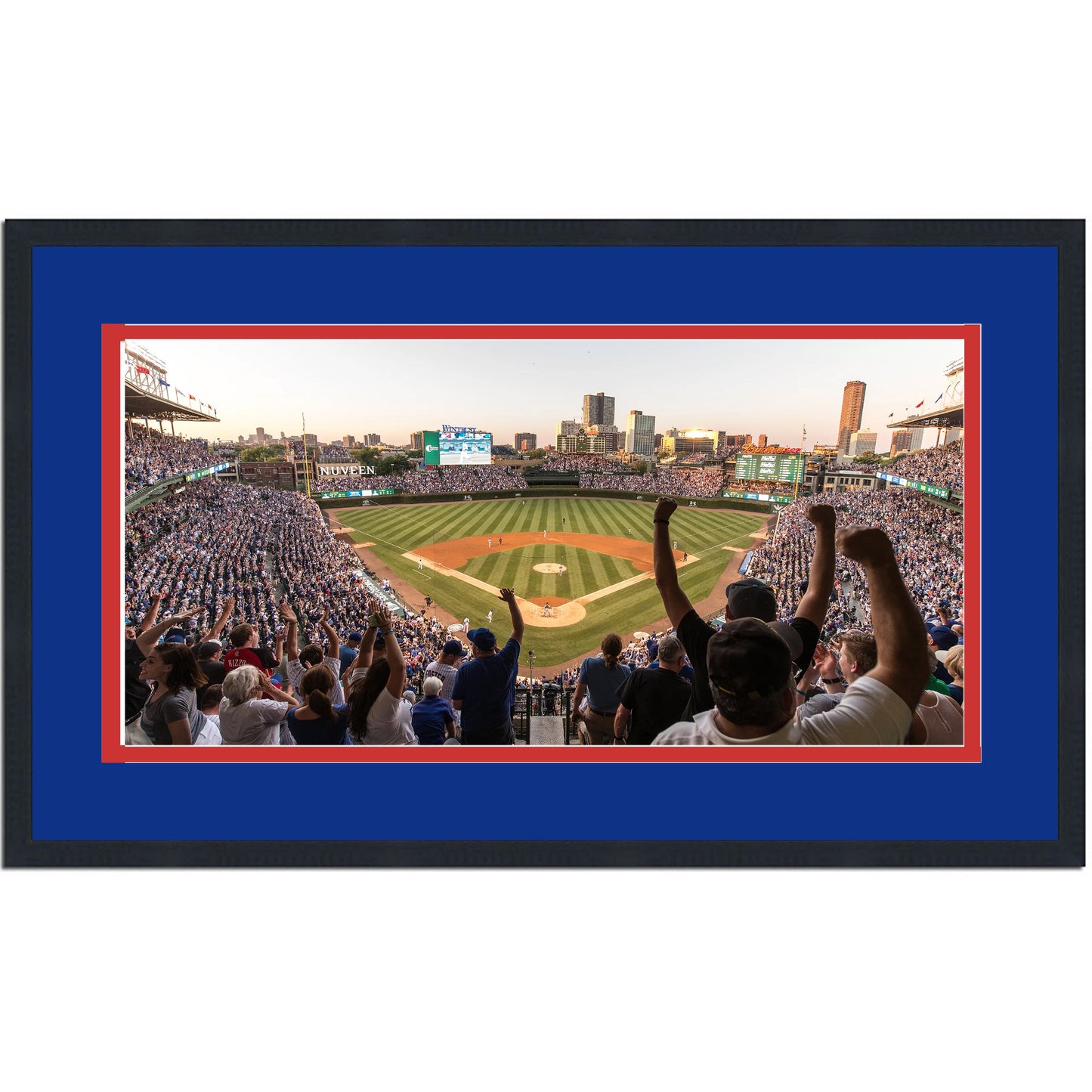 Framed Wrigley Field Chicago Cubs MLB 16x24 Baseball Photo Professionally Matted
