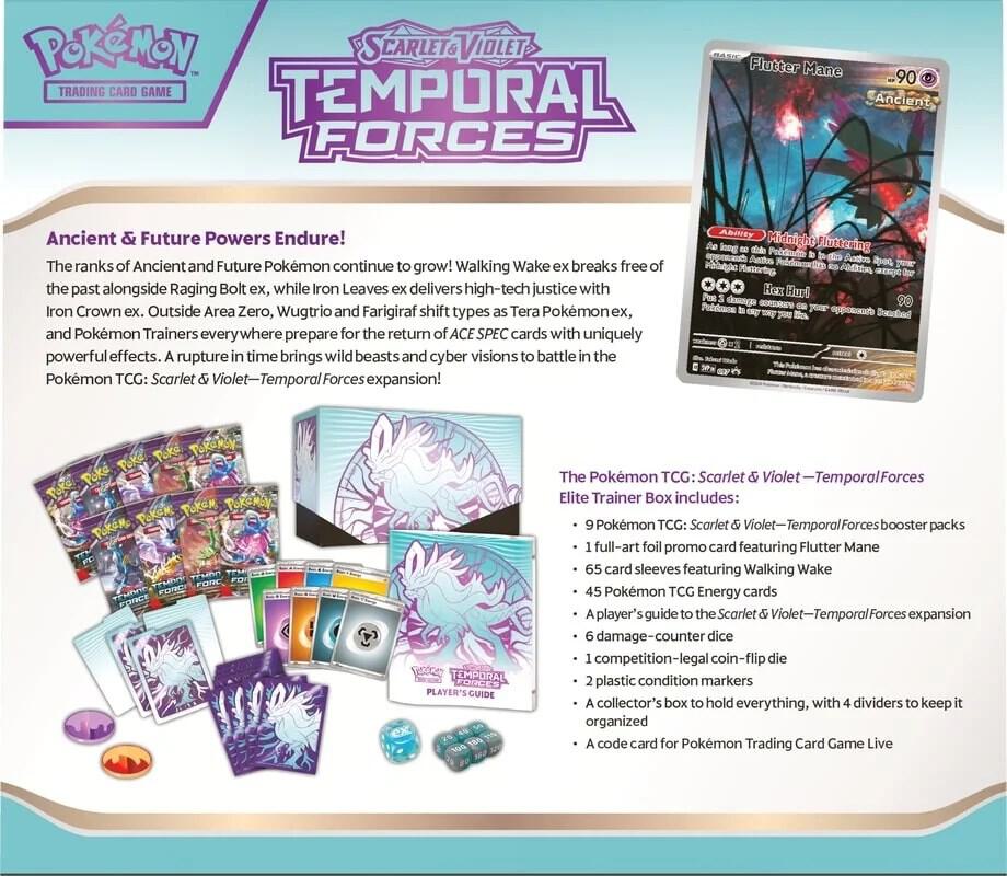 Temporal Forces Elite Trainer Box - SV05: Temporal Forces (TEF)