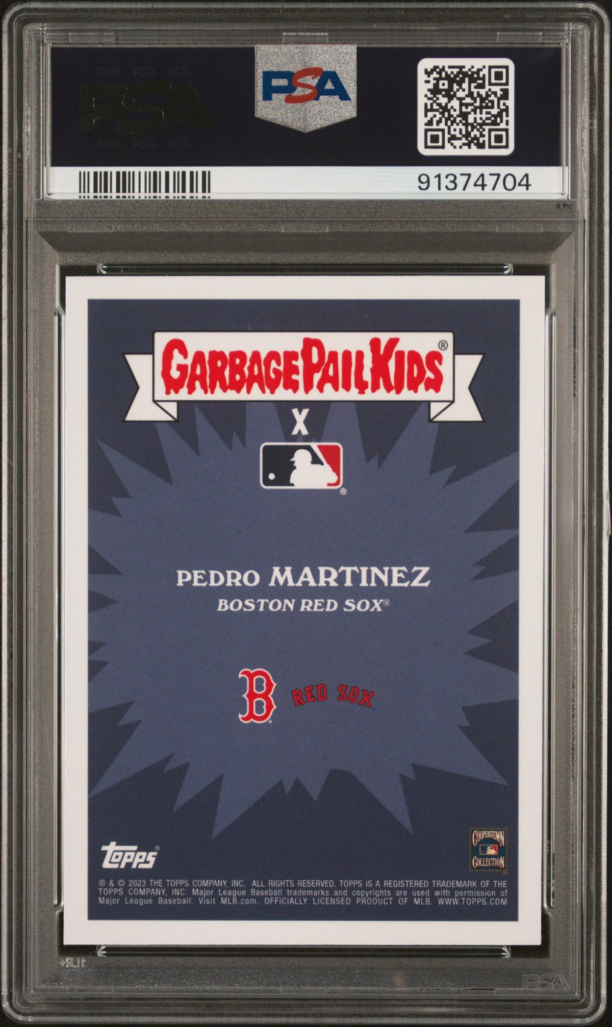 Graded 2023 Topps Garbage Pail Kids Pedro Martinez #8B Bobbled Martinez Baseball Card PSA 10 Gem Mint