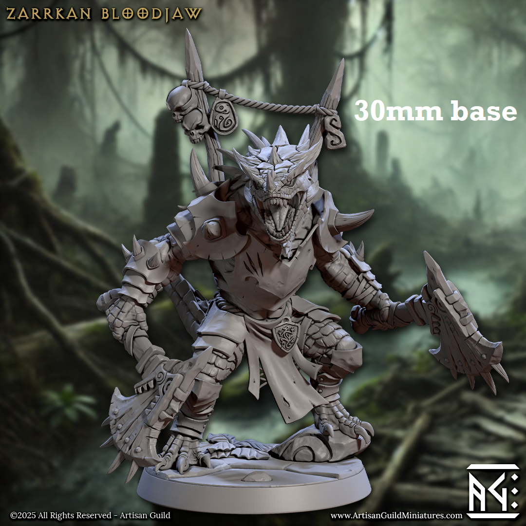 Zarrkan Bloodjaw (Male Lizardfolk Warlord)
